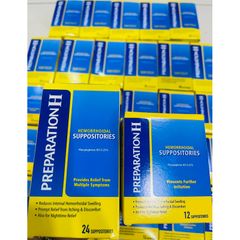 Viên đặt trĩ Preparation H Hemorrhoidal Mỹ - Sản phẩm chăm sóc sức khỏe tự nhiên, chính hãng cho người dùng