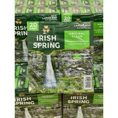 Xà Bông Cục Irish Spring Original Mỹ - Lốc 20 Cục, Thơm Ngát, Khử Mùi, Chăm Sóc Da Mịn Màng, Dùng Tắm & Rửa Tay