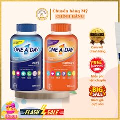 One A Day Multivitamin Health Formula 300 Viên - Dành Cho Nam Giới 18-50 Tuổi - Tăng Sức Đề Kháng, Hỗ Trợ Dinh Dưỡng Chính Hãng