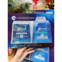 Set Dán Trắng Răng Crest 3D White - Làm Sạch Vết Ố Vàng, Làm Trắng Nhanh Chóng, Không Tổn Hại Men Răng, Hiệu Quả Sau 1 Tuần