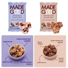 Snack Yến Mạch Made Good Granola Minis Bịch 24 Gói, Hữu Cơ, Thấp Calo, Thực Phẩm Lành Mạnh Cho Mẹ Bầu, Trẻ Em và Người Già