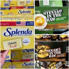 [US]Đường ăn kiêng Splenda 1000 gói mẫu mới hàng Mỹ, đường mía, đường nâu