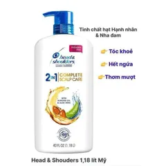 Dầu gội xả Head and Shoulders 2 in 1 Complete Scalp Care Mỹ - Chăm sóc tóc hiệu quả, ngăn gàu, cấp ẩm và nuôi dưỡng tóc chắc khỏe