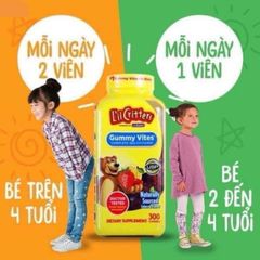 Vitamin Tổng Hợp Dành Cho Trẻ Em L'il Criters Gummy Vites 300v - Tăng Cường Sức Khỏe Và Phát Triển Toàn Diện