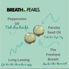 Viên Uống Thơm Miệng Breath Pearls Úc - Giải Pháp Khử Mùi Hôi Miệng, Hơi Thở Thoáng Mát Suốt Cả Ngày