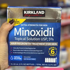 Dung Dịch Mọc Râu Tóc Minoxidil 5% Kirkland cho Nam 60ml - Phục Hồi Tóc Rụng, Duy Trì Mọc Tóc Dày Đều, Mỹ Phẩm Tóc USA