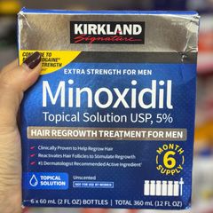 Dung Dịch Mọc Râu Tóc Minoxidil 5% Kirkland cho Nam 60ml - Phục Hồi Tóc Rụng, Duy Trì Mọc Tóc Dày Đều, Mỹ Phẩm Tóc USA