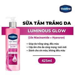 Sữa Tắm Trắng Da Vaseline GlutaGlow 10X 425ml - Giúp Da Ẩm Mượt và Căng Bóng, Chất Lượng Chính Hãng Thái Lan