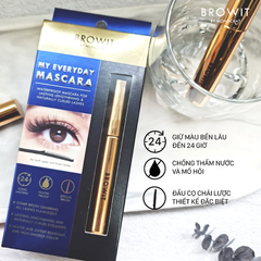 Mascara Chống Thấm Nước Browit By Nong Chat My Everyday 5.5g - Đầu Cọ Chải Dễ Dàng, Mi Dài Cong Tự Nhiên Bền 24h, Khô Nhanh, Không Lem