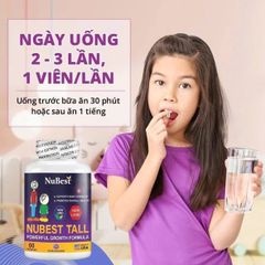 Viên Uống Tăng Chiều Cao Nubest Tall Height Growth 60 Viên - Hỗ Trợ Phát Triển Chiều Cao Cho Trẻ Em Dưới 10 Tuổi