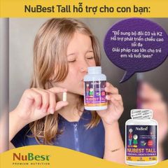 Viên Uống Tăng Chiều Cao Nubest Tall Height Growth 60 Viên - Hỗ Trợ Phát Triển Chiều Cao Cho Trẻ Em Dưới 10 Tuổi