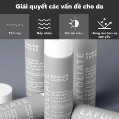 Dung dịch tẩy tế bào chết Paula's Choice 6% Mandelic Acid 2% Lactic Acid - Exfoliant dạng lỏng cho mọi loại da, thông thoáng lỗ chân lông