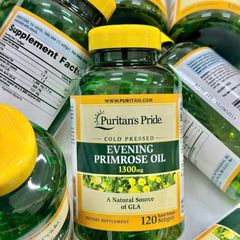 Viên Uống Tinh Dầu Hoa Anh Thảo Puritan's Pride 1300mg - Hỗ Trợ Sức Khỏe Da và Tim Mạch - 120 Viên Mỹ