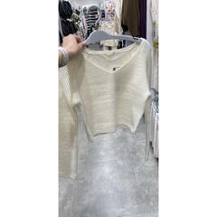Áo Len Croptop GU Nữ - Phong Cách Trẻ Trung, Năng Động - Chất Liệu Mềm Mịn, Có 3 Màu (Trắng, Tím, Đen) - Size SML XL