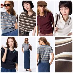Áo len polo cộc tay Gu Japan - Thời trang nữ trẻ trung, đẹp mắt, phù hợp cho đi chơi và đi làm, nhiều màu sắc lựa chọn.