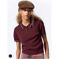 Áo len polo cộc tay Gu Japan - Thời trang nữ trẻ trung, đẹp mắt, phù hợp cho đi chơi và đi làm, nhiều màu sắc lựa chọn.