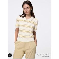 Áo len polo cộc tay Gu Japan - Thời trang nữ trẻ trung, đẹp mắt, phù hợp cho đi chơi và đi làm, nhiều màu sắc lựa chọn.