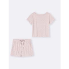 Bộ đồ nữ cotton ngắn tay Gu Japan - Quần short họa tiết dễ thương, thoải mái cho mùa hè, lựa chọn hoàn hảo để đi chơi và nghỉ ngơi