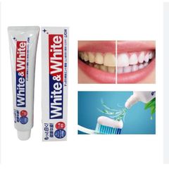 Kem Đánh Răng White & White 150g - Chăm Sóc Răng Miệng Nhật Bản, Sạch Bẩn & Thơm Mát, Ngăn Ngừa Sâu Răng