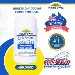Viên Uống Bổ Sung DHA Cho Trẻ Em Nature's Way Kids Smart Bursts 300mg - Hỗ Trợ Phát Triển Não Bộ & Thị Lực Tự Nhiên, Hương Vị Trái Cây