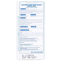 Nature's Way Kids Smart Drops DHA 20ml - Bổ sung DHA, EPA cho sự phát triển trí não và thị lực trẻ nhỏ