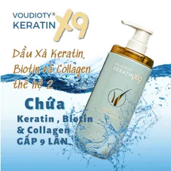 Dầu Gội Xả Voudioty Keratin X9 Biotin & Collagen 500ml – Phục Hồi, Mềm Mượt & Giảm Gãy Rụng 395998