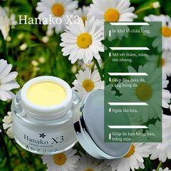 Kem Dưỡng Trắng Da Mặt Hanako X3 Chính Hãng Nhật Bản - Chống Nắng, Bổ Sung Collagen, Vitamin C, E - Hũ 20gr