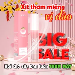 Xịt Thơm Miệng Vị Đào Ngừa Hôi Miệng và Sâu Men Vi Sinh Hiệu Quả, Duy Trì Hơi Thở Thơm Mát WEX Lọ 20ml