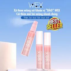 Xịt Thơm Miệng Vị Đào Ngừa Hôi Miệng và Sâu Men Vi Sinh Hiệu Quả, Duy Trì Hơi Thở Thơm Mát WEX Lọ 20ml
