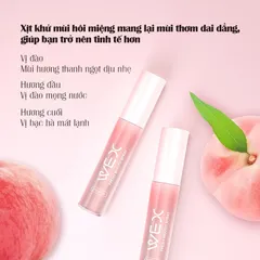 Xịt Thơm Miệng Vị Đào Ngừa Hôi Miệng và Sâu Men Vi Sinh Hiệu Quả, Duy Trì Hơi Thở Thơm Mát WEX Lọ 20ml