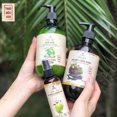 Combo Dầu Gội & Dầu Xả Bồ Kết Thảo Mộc Xưa Ngăn Rụng Tóc - Kích Thích Mọc Tóc Nhanh Dài Bóng Mượt - Sản Phẩm Chăm Sóc Tóc Tự Nhiên