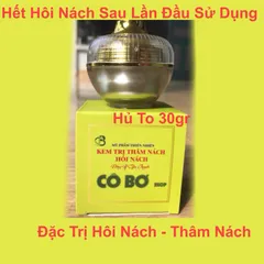 Kem Khử Hôi Nách và Thâm Nách Cô Bơ Hủ Lớn 30gr Siêu Tiết Kiệm - Dành Cho Nam Nữ, An Toàn Cho Mẹ Bầu, Giúp Da Mịn Màng, Không Bết Rít