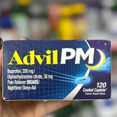 Viên uống Advil PM 120 viên - Giảm đau, hỗ trợ ngủ ngon, giảm đau cơ, đau đầu, đau lưng vào ban đêm, sản phẩm người lớn