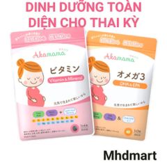 Viên uống DHA cho bà bầu Akamama Nhật Bản - Hỗ trợ phát triển não bộ & thị giác cho bé, 90 viên dễ uống, không mùi vị