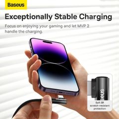 Cáp Sạc Nhanh Baseus MVP 2 20W Đầu Gập 90 Độ Cho iPhone - Chống Gãy, Tương Thích Tất Cả Thiết Bị iOS, Tích Hợp Chip E-Marker
