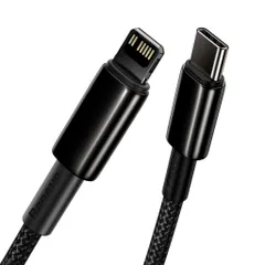 Cáp Sạc Nhanh C to Lightning 20W Baseus Tungsten Gold - Dây Siêu Bền 2M Tương Thích iPhone 12/11/XS Max, Sạc An Toàn và Nhanh Chóng