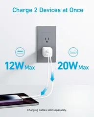 Củ Sạc Nhanh ANKER A2331 33W - 1 Cổng USB-C Power Delivery và 1 Cổng USB, Công Nghệ PowerIQ 3.0, Thiết Kế Nhỏ Gọn An Toàn