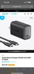 Củ sạc nhanh ANKER Nano 100W - Sạc USB-C di động hiệu suất cao, tương thích MacBook, iPhone 15, Galaxy S24, nhẹ và dễ mang theo