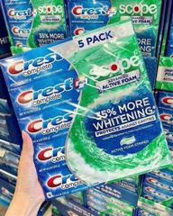 Set 5 Kem Đánh Răng Crest Complete Whitening 232g - Trắng Răng, Thơm Miệng, Giải Quyết Vấn Đề Hôi Miệng