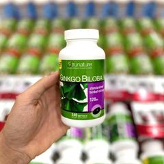 Viên uống Ginkgo Biloba Trunature 120mg - Hỗ trợ tuần hoàn não và cải thiện trí nhớ - Sản phẩm sức khỏe từ Mỹ