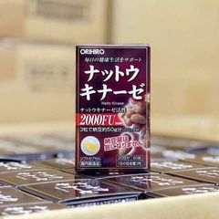 Viên Uống Nattokinase 2000FU Orihiro - Hỗ Trợ Sức Khỏe Tim Mạch và Tuần Hoàn Máu, 60 Viên Nhật Bản