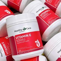 Viên Uống Vitamin E Healthy Care 500 IU Hỗ Trợ Sức Khỏe và Làm Đẹp Da - 200 Viên Thực Phẩm Chức Năng Chính Hãng Từ Úc