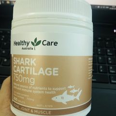 Viên uống Sụn Vi Cá Healthy Care Shark Cartilage 750mg - Hỗ trợ sức khỏe khớp và tăng cường độ dẻo dai, 200 viên tiện dụng