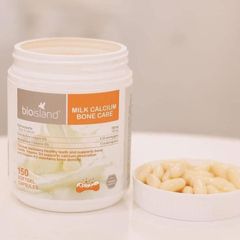 Bio Island Milk Calcium Bone Care 150 Viên Chính Hãng Úc | Canxi Sữa Tự Nhiên | Hỗ Trợ Duy Trì Xương & Răng Chắc Khỏe