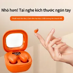 Tai nghe Bluetooth 5.3 siêu nhỏ không dây cảm ứng LED - Giảm tiếng ồn, chất lượng âm thanh HiFi, phù hợp khi ngủ và sử dụng hàng ngày