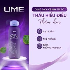 Dung Dịch Vệ Sinh Phụ Nữ Tía Tô UME Ngọc Trinh 150ml - Kháng Khuẩn, Khử Mùi, Dưỡng Ẩm, Làm Hồng Vùng Kín tự nhiên