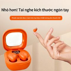 Tai nghe Bluetooth 5.3 Siêu Nhỏ Không Dây Màn Hình Kỹ Thuật Số Giảm Tiếng Ồn Có Mic - Chống Nước, Thời Gian Sạc Nhanh