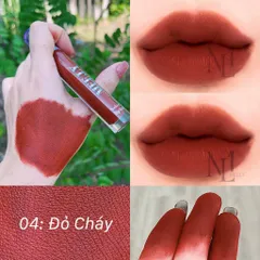Son Kem Lì MELLY Đỏ Cháy - Siêu Bền, Dưỡng Môi Mềm Mịn, An Toàn Cho Mẹ Bầu, Không Chì, Công Nghệ Kháng Nước, Lâu Trôi