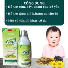 Sữa Tắm Gội Thảo Dược Lợi An 300ml Dành Cho Bé - An Toàn, Chống Hăm, Diệt Khuẩn, Giúp Da Mềm Mại, Thơm Mát