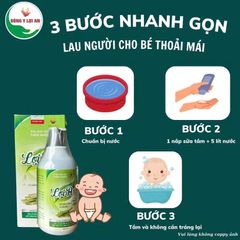 Sữa Tắm Gội Thảo Dược Lợi An 300ml Dành Cho Bé - An Toàn, Chống Hăm, Diệt Khuẩn, Giúp Da Mềm Mại, Thơm Mát